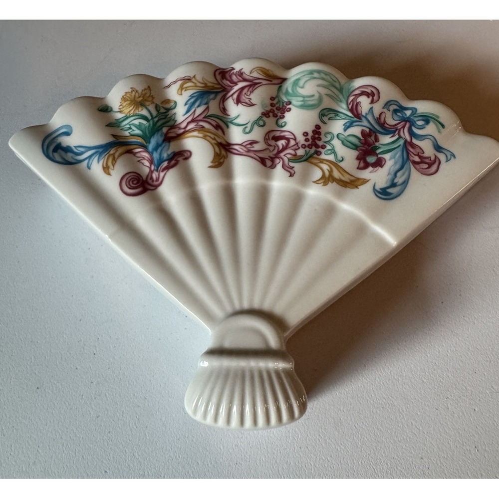 Vintage Elizabeth Arden Palais de Versailles Ceramic Fan Dish Vanity Tray
